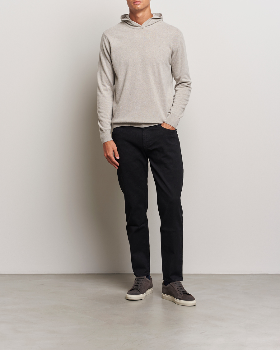 Homme | Pulls Et Tricots | Oscar Jacobson | Pascal Wool/Cashmere Hoodie Beige