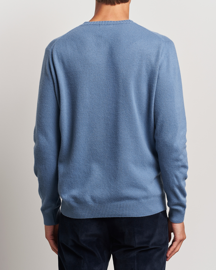 Homme | Pulls Et Tricots | Oscar Jacobson | Valter Wool/Cashmere Round Neck Blue