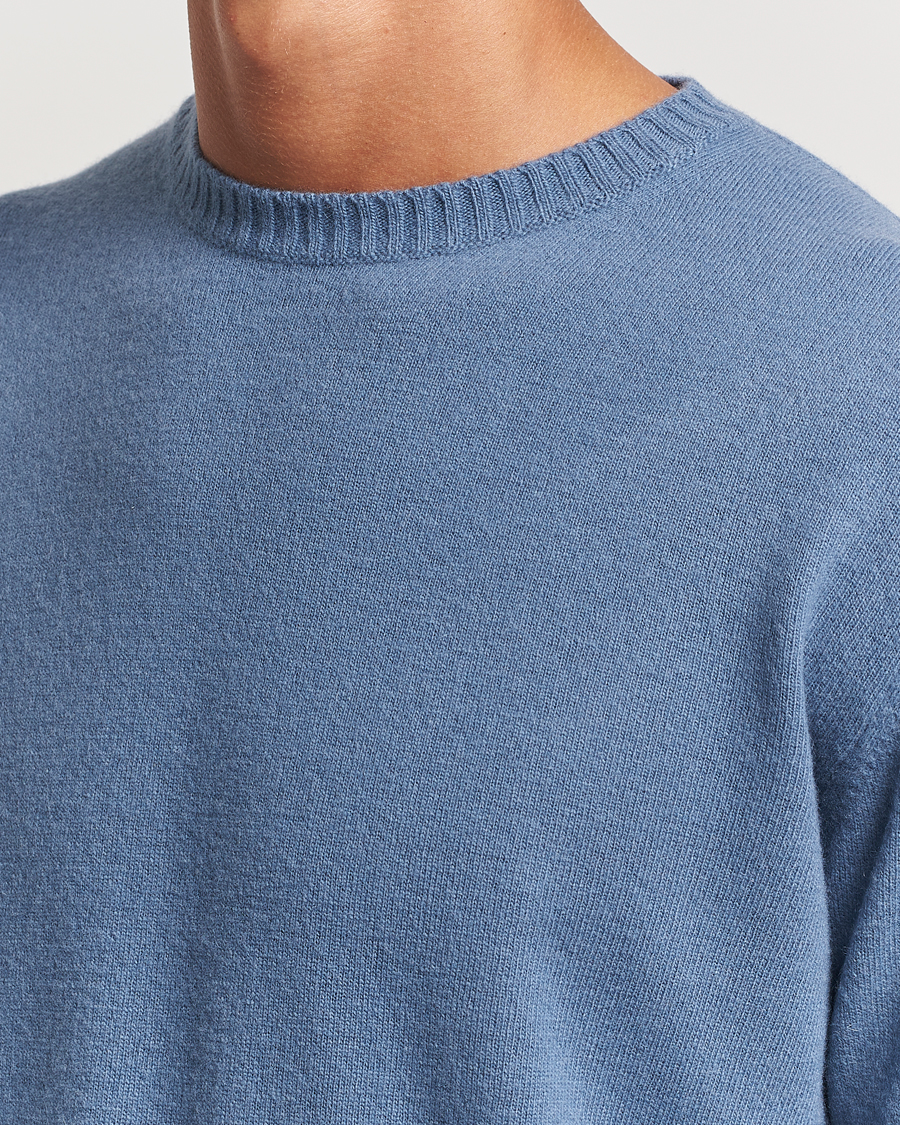 Homme | Pulls Et Tricots | Oscar Jacobson | Valter Wool/Cashmere Round Neck Blue