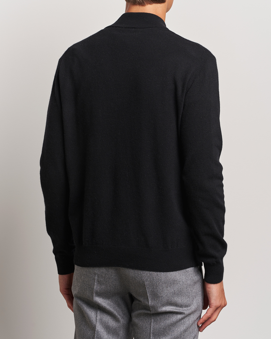 Homme | Pulls Et Tricots | Oscar Jacobson | Patton Wool/Cashmere Half Zip Black