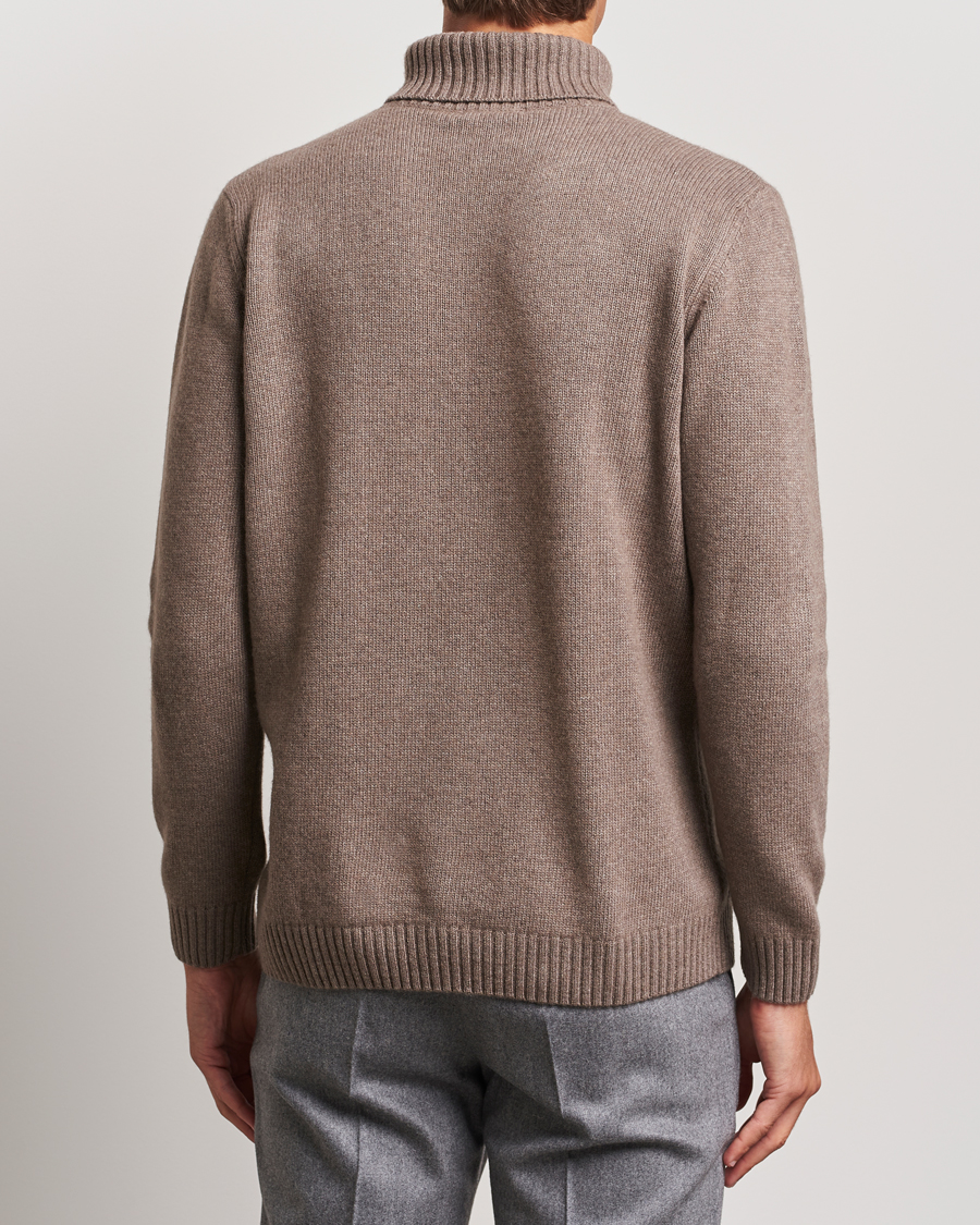 Homme | Pulls Et Tricots | Oscar Jacobson | Salomon Heavy Knitted Cable Rollneck Light Brown