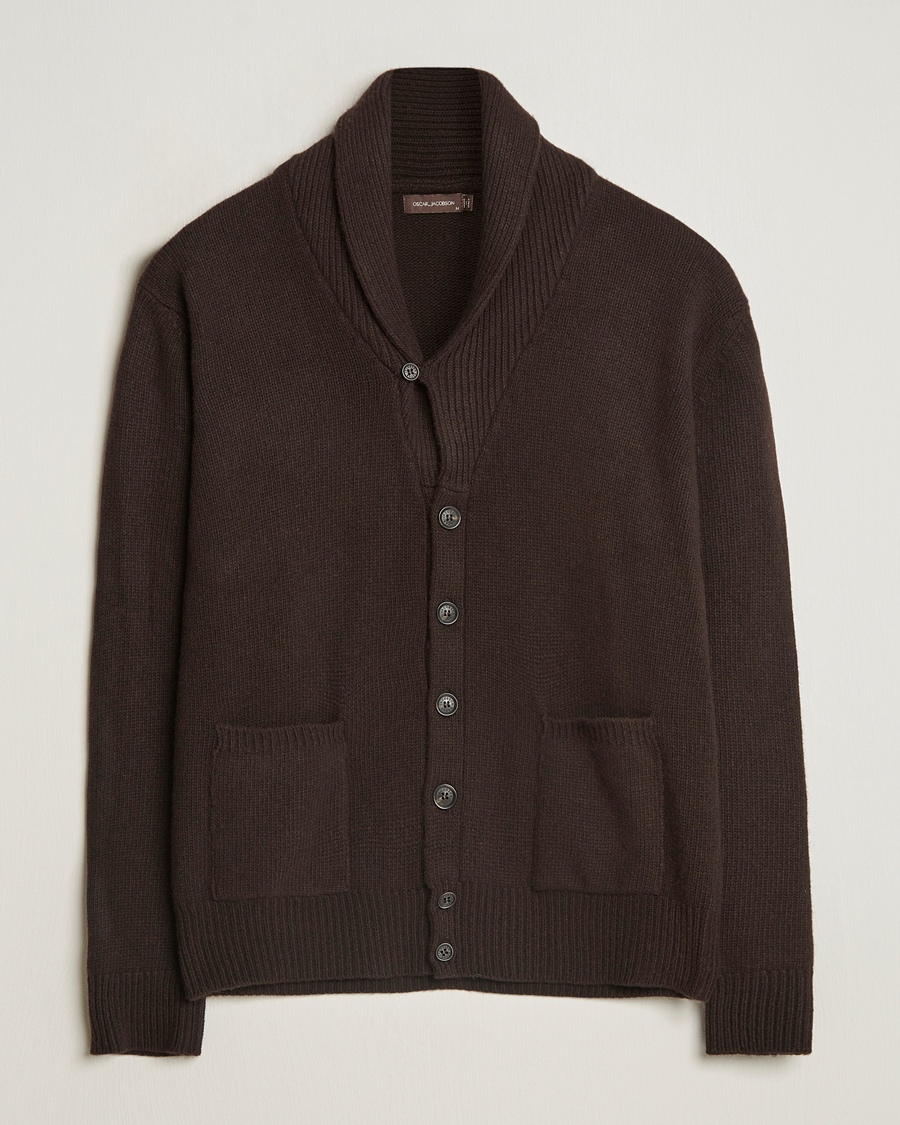Homme | Pulls Et Tricots | Oscar Jacobson | Aspen Heavy Knitted Cardigan Brown
