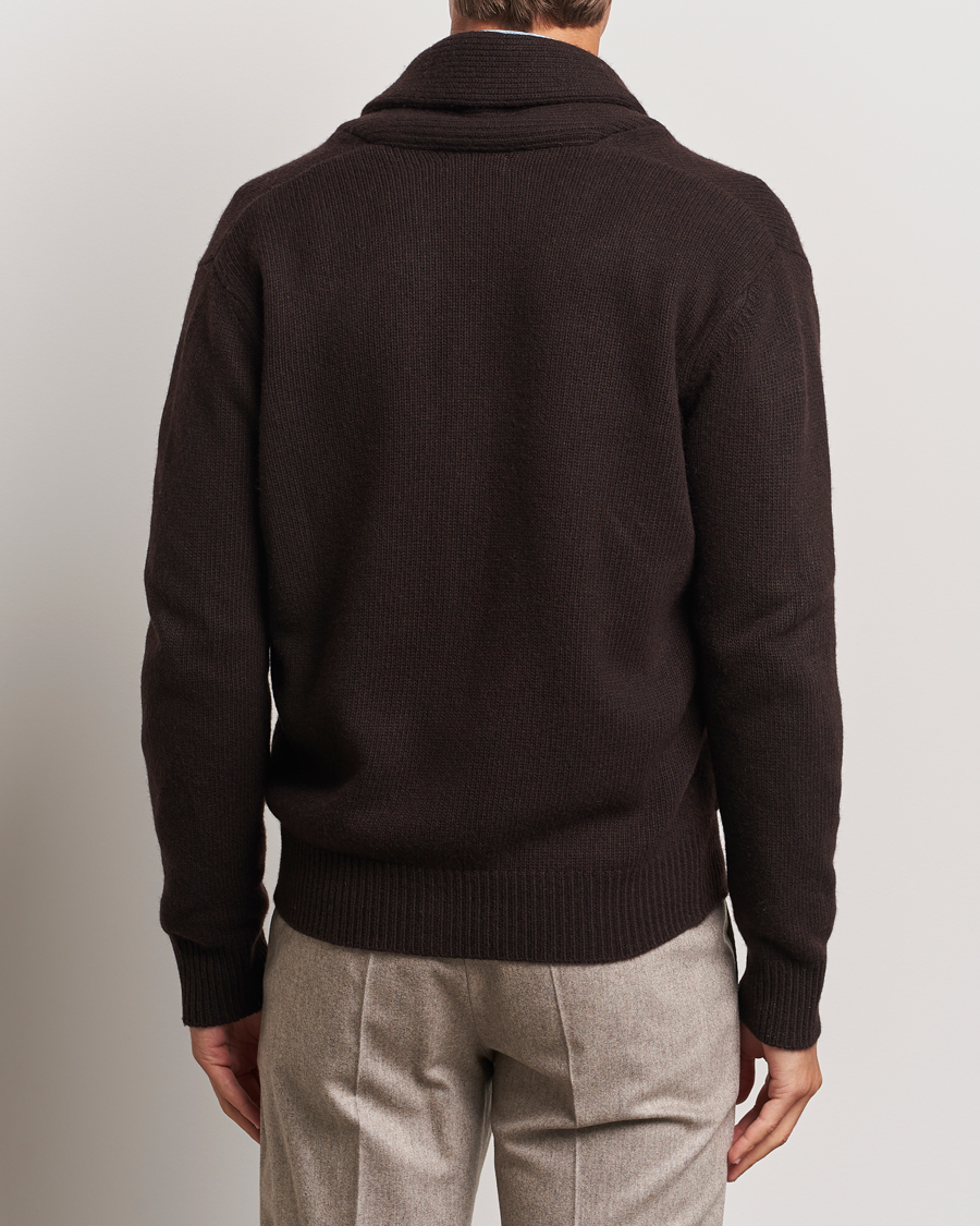 Homme | Pulls Et Tricots | Oscar Jacobson | Aspen Heavy Knitted Cardigan Brown