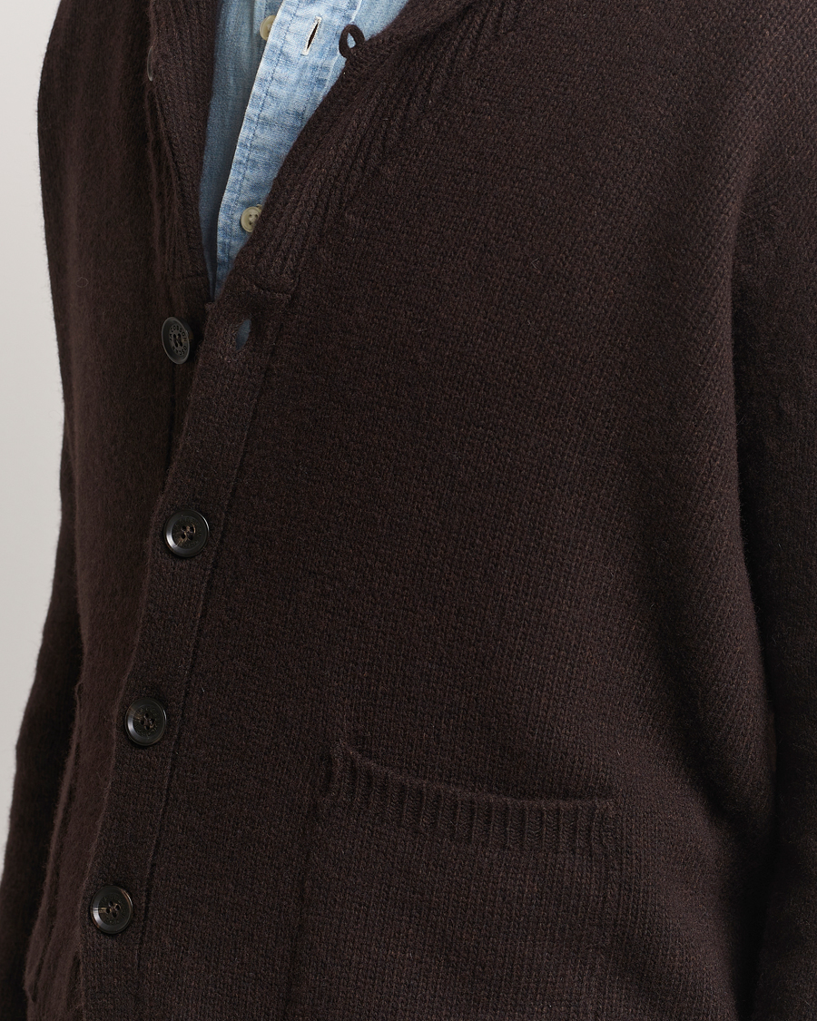 Homme | Pulls Et Tricots | Oscar Jacobson | Aspen Heavy Knitted Cardigan Brown