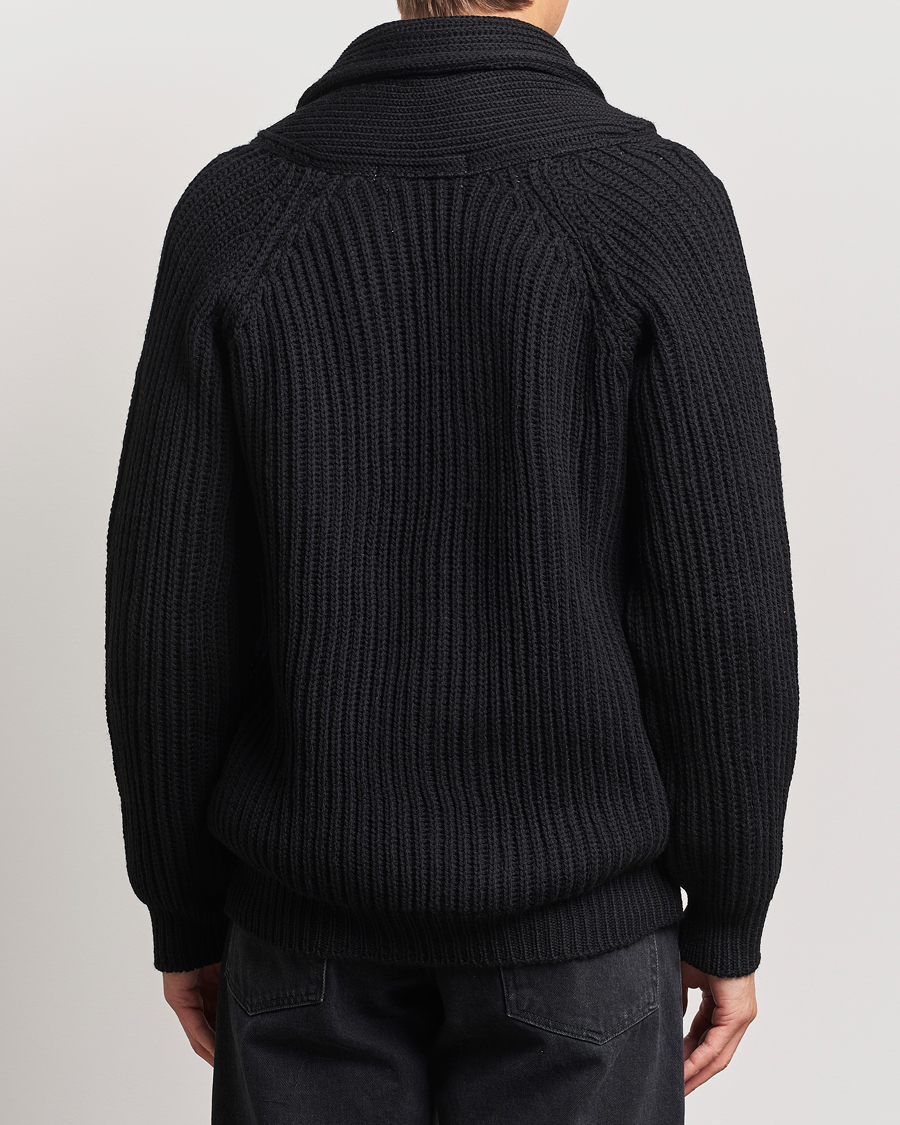 Homme | Pulls Et Tricots | Peregrine | Wilkinson Ribbed Wool Cardigan Black