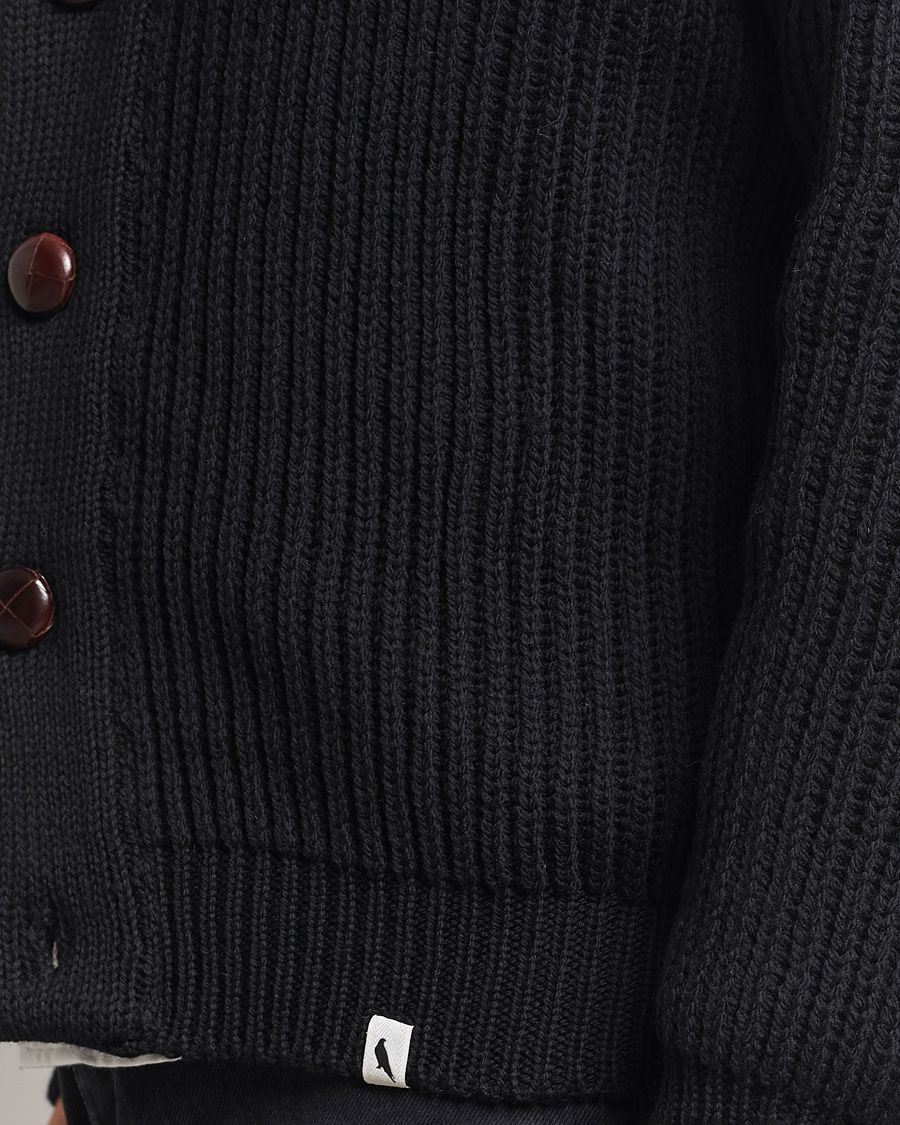 Homme | Pulls Et Tricots | Peregrine | Wilkinson Ribbed Wool Cardigan Black