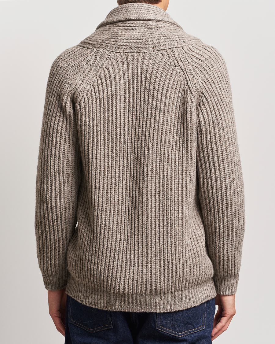 Homme | Pulls Et Tricots | Peregrine | Wilkinson Ribbed Wool Cardigan Light Brown