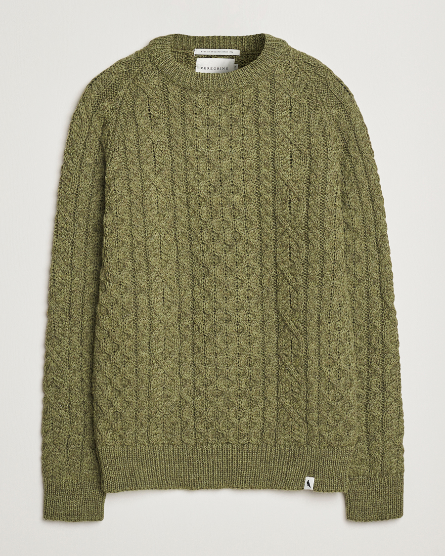 Homme | Pulls Et Tricots | Peregrine | Hudson Wool Aran Knitted Jumper Apple