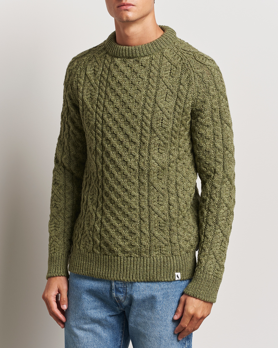 Homme | Pulls Et Tricots | Peregrine | Hudson Wool Aran Knitted Jumper Apple