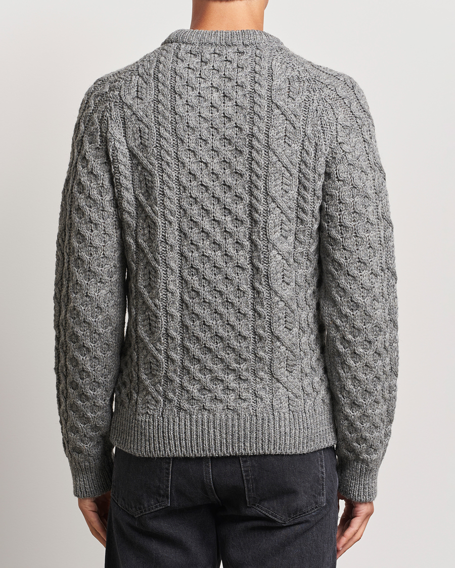 Homme | Pulls Et Tricots | Peregrine | Hudson Wool Aran Knitted Jumper Steel