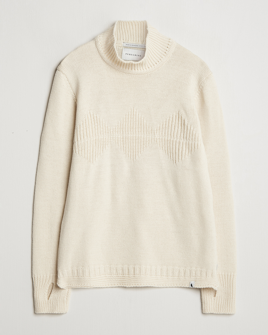 Homme | Pulls Et Tricots | Peregrine | Mountain Guernsey Merino Funnel Neck Cream