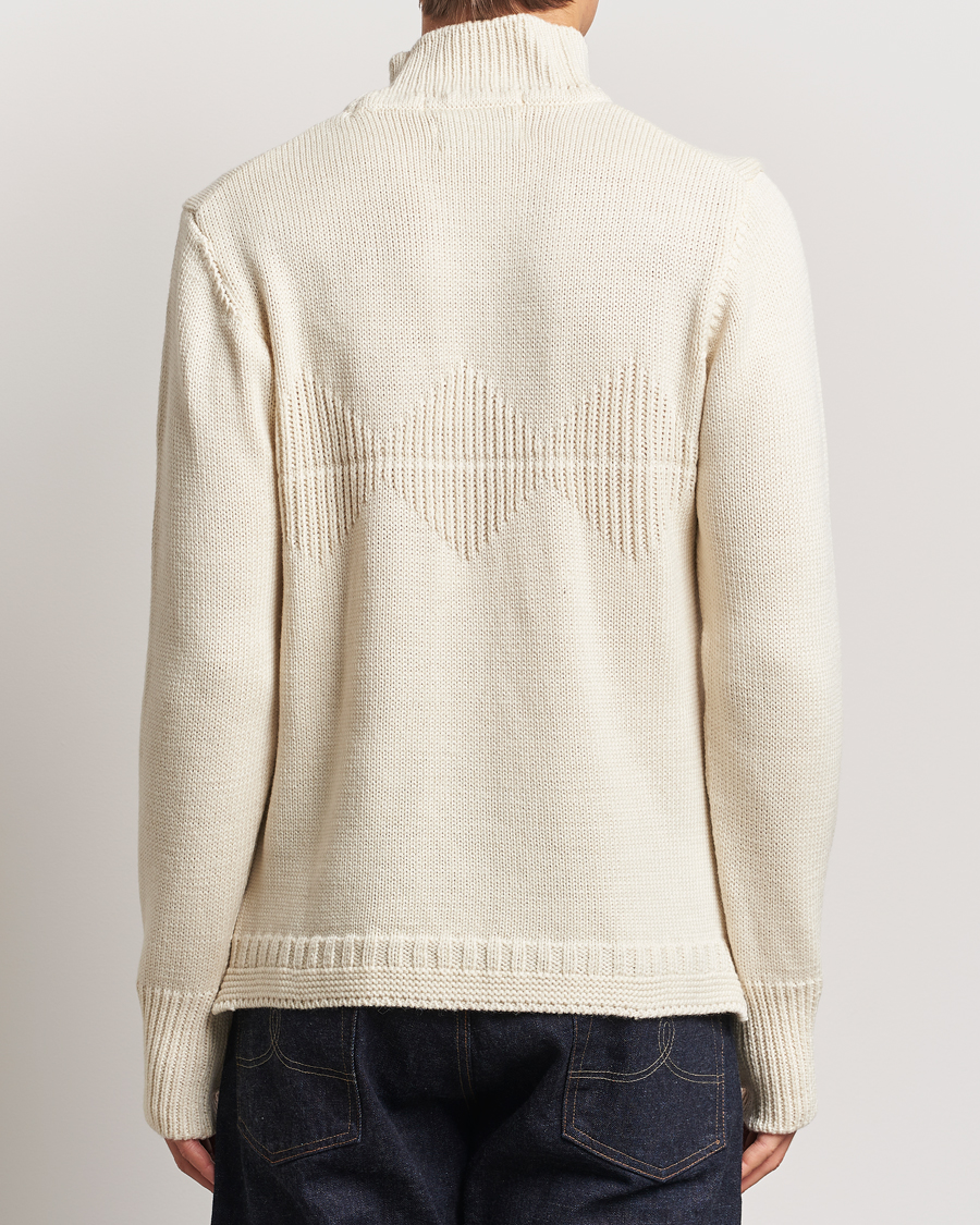 Homme | Pulls Et Tricots | Peregrine | Mountain Guernsey Merino Funnel Neck Cream