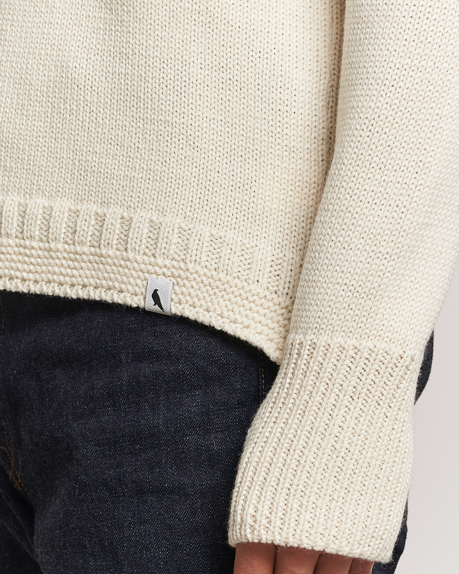 Homme | Pulls Et Tricots | Peregrine | Mountain Guernsey Merino Funnel Neck Cream