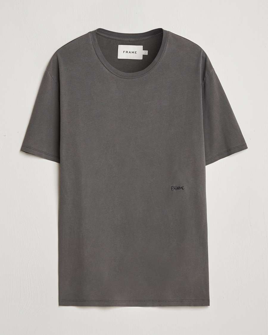 Homme | T-shirts | FRAME | Short Sleeve Relaxed T-Shirt Washed Anthracite