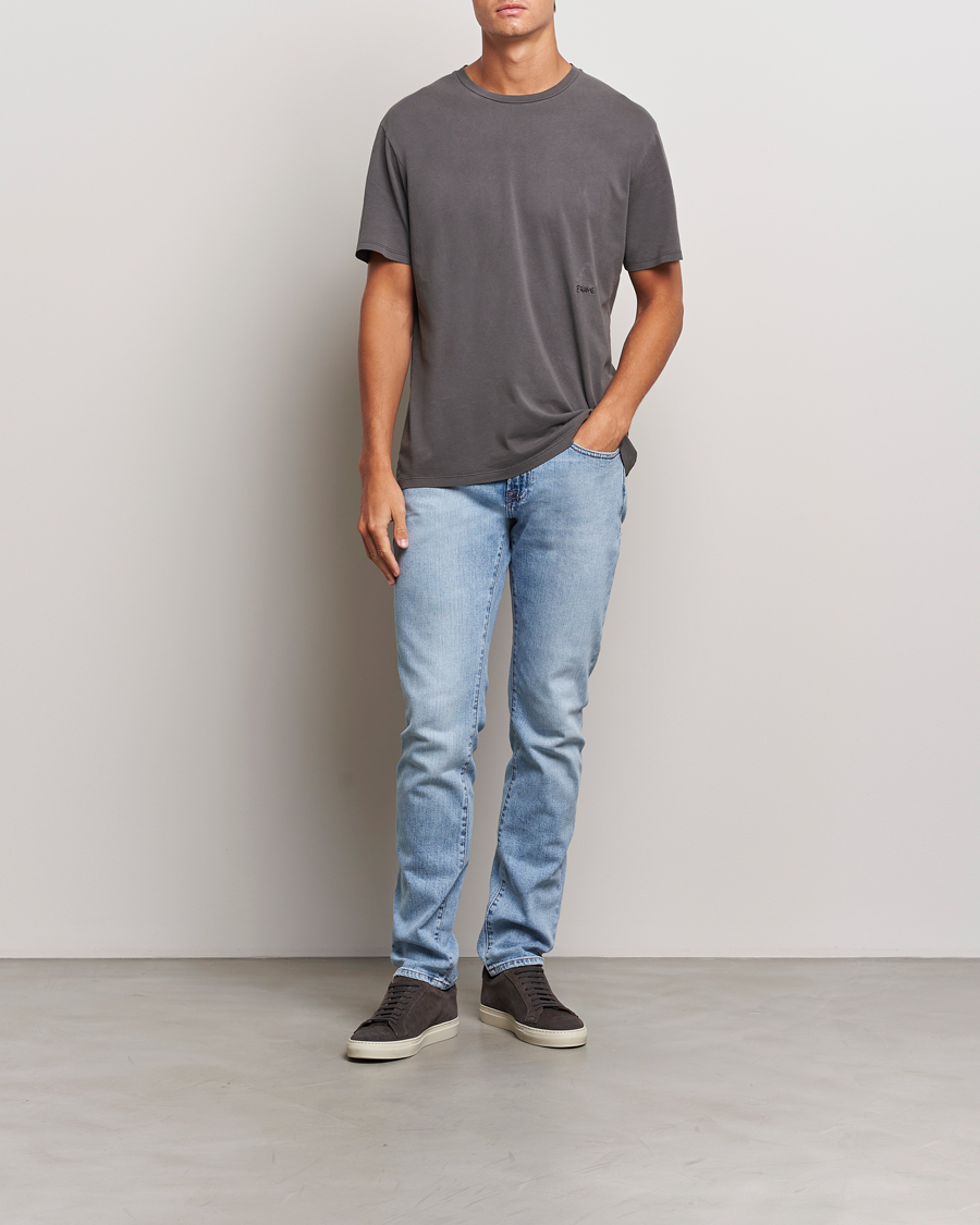 Homme | T-shirts | FRAME | Short Sleeve Relaxed T-Shirt Washed Anthracite