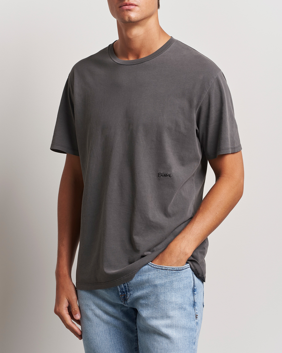 Homme | T-shirts | FRAME | Short Sleeve Relaxed T-Shirt Washed Anthracite