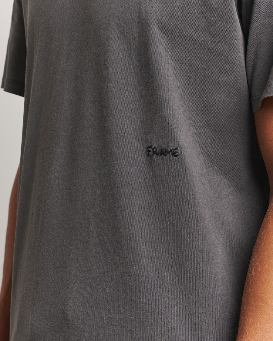 Homme | T-shirts | FRAME | Short Sleeve Relaxed T-Shirt Washed Anthracite