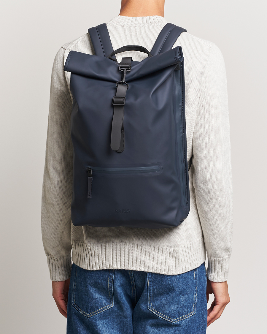 Homme | Sacs | RAINS | Rolltop Rucksack Navy