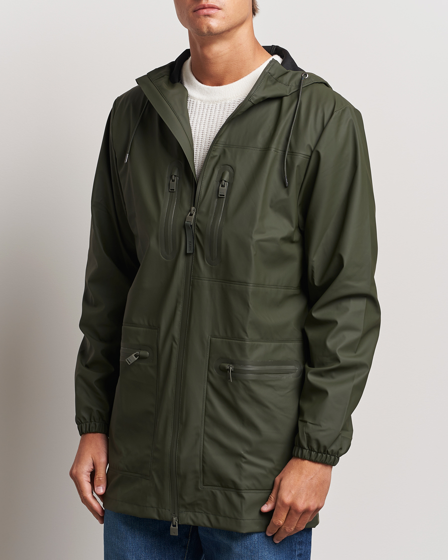 Homme | Manteaux Et Vestes | RAINS | Cargo Long Jacket Green