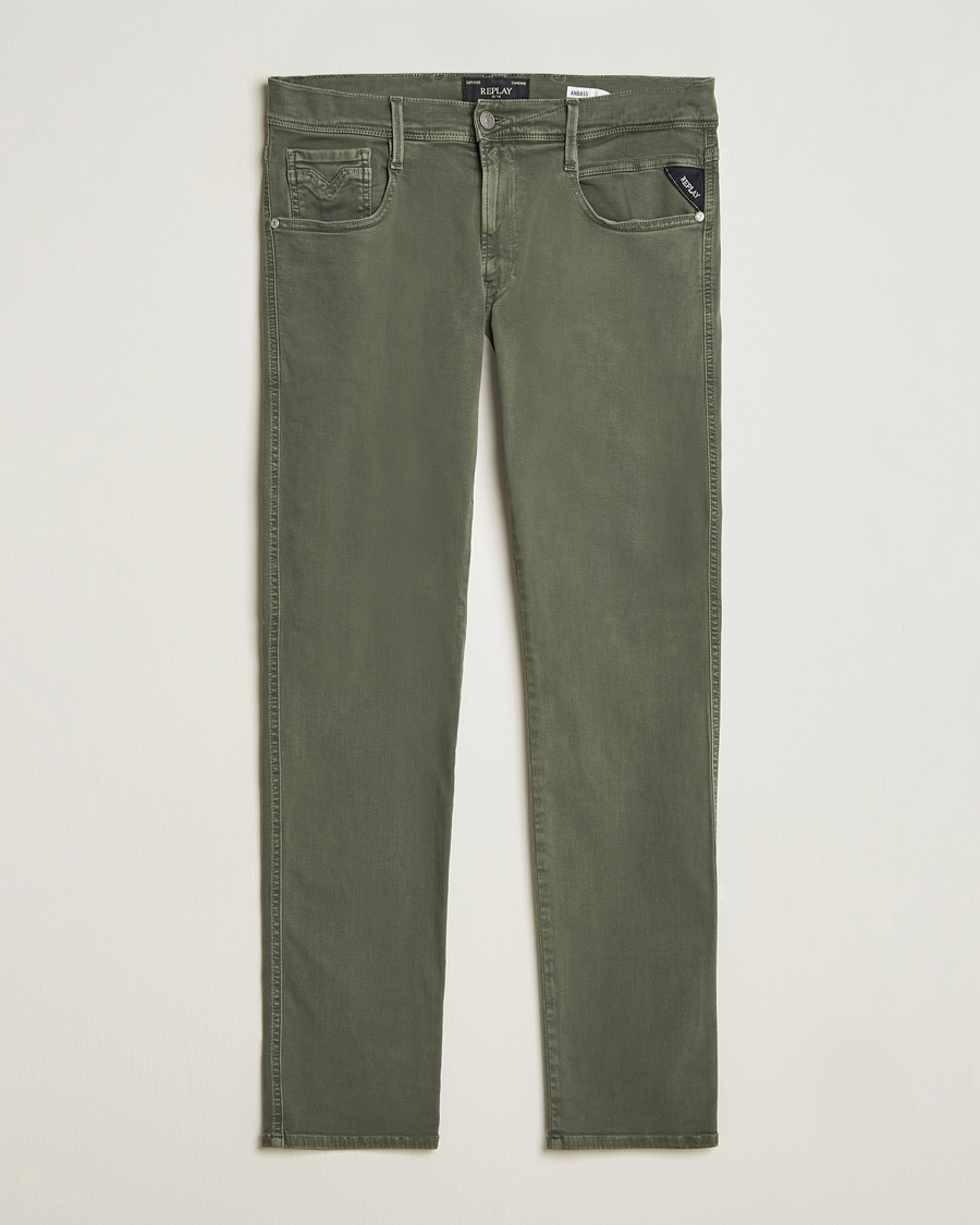 Homme | Pantalons | Replay | Anbass Hyperflex X.Lite 5-Pocket Pants Dark Green