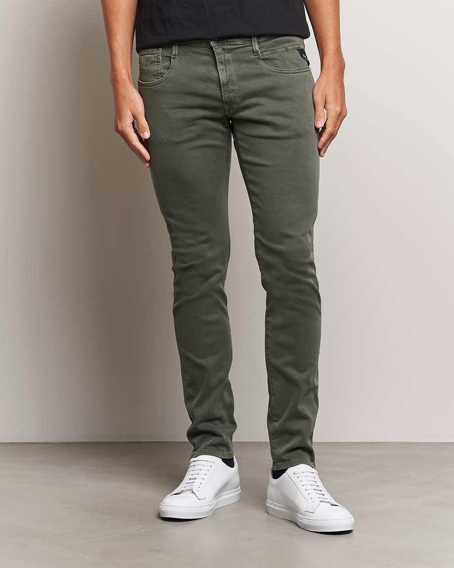 Homme | Pantalons | Replay | Anbass Hyperflex X.Lite 5-Pocket Pants Dark Green
