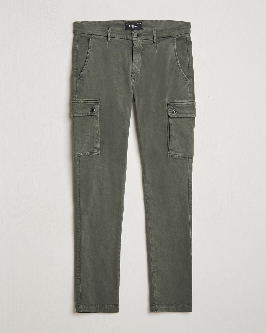 Homme | Pantalons | Replay | Jaan Hyperflex Cargo Pants Dark Green