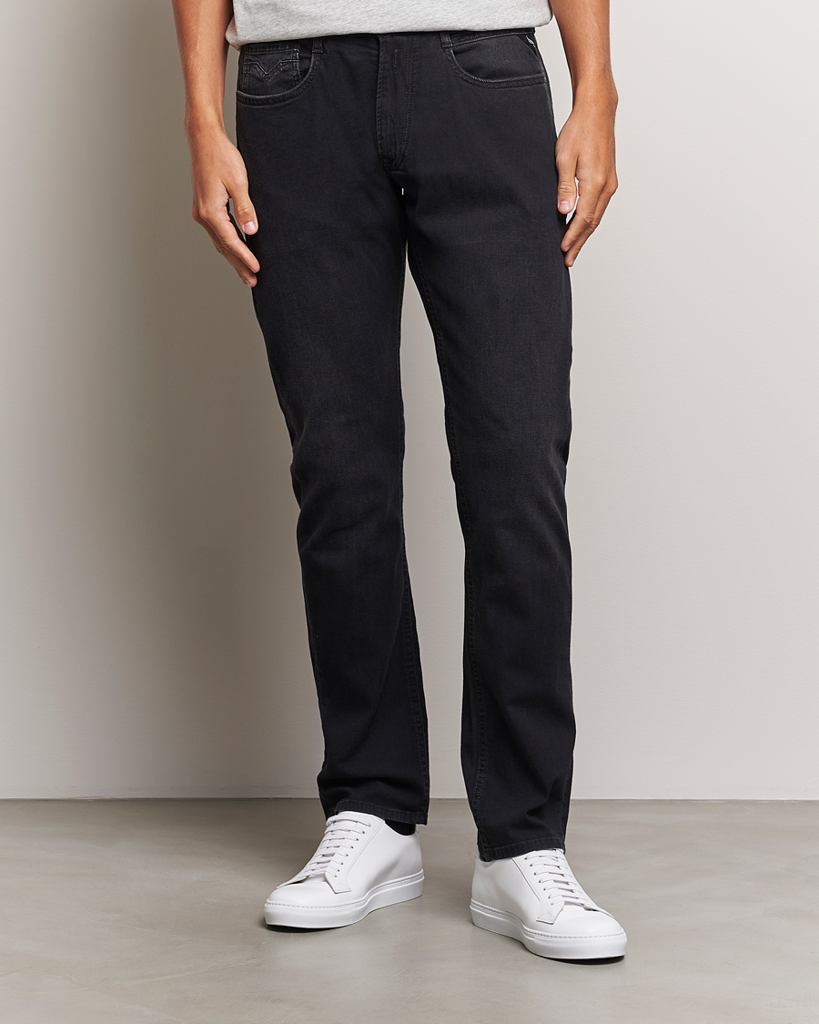 Homme | Jeans | Replay | Rocco Tapered Stretch Jeans Washed Black