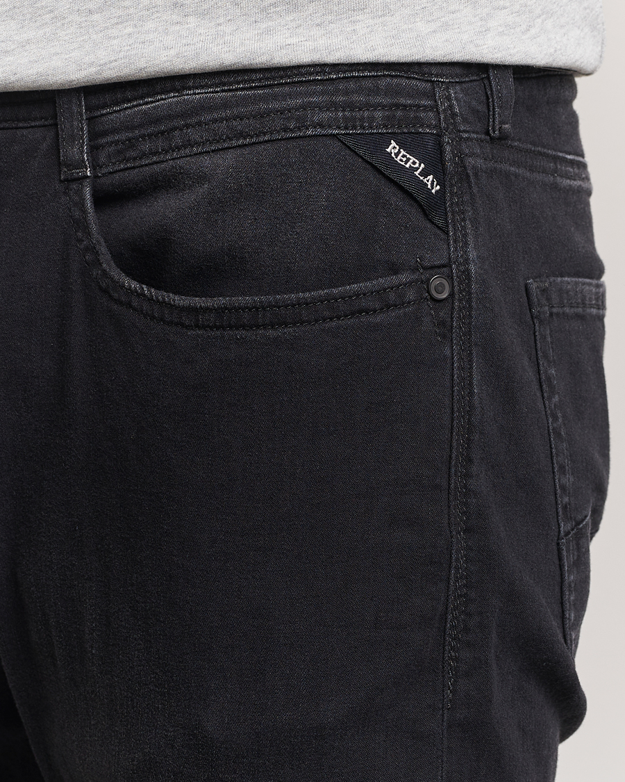 Homme | Jeans | Replay | Rocco Tapered Stretch Jeans Washed Black