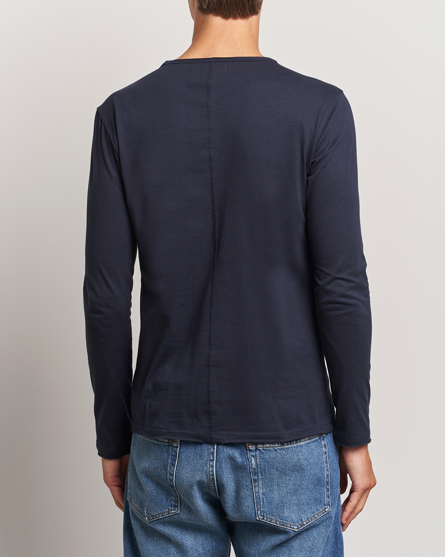 Homme | T-shirts | Replay | Crew Neck Long Sleeve T-Shirt Night Blue