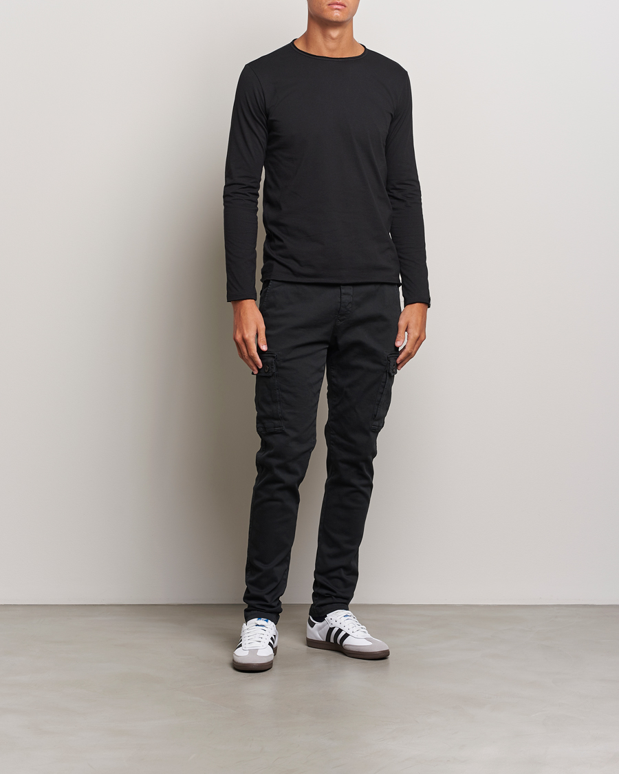 Homme | T-shirts | Replay | Crew Neck Long Sleeve T-Shirt Black