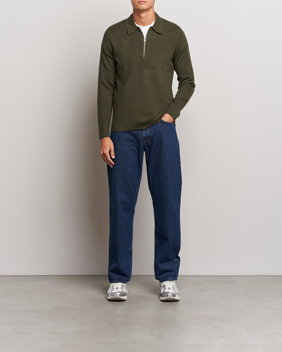 Homme | Pulls Et Tricots | Samsøe Samsøe | Guna Half Zip Forest Night