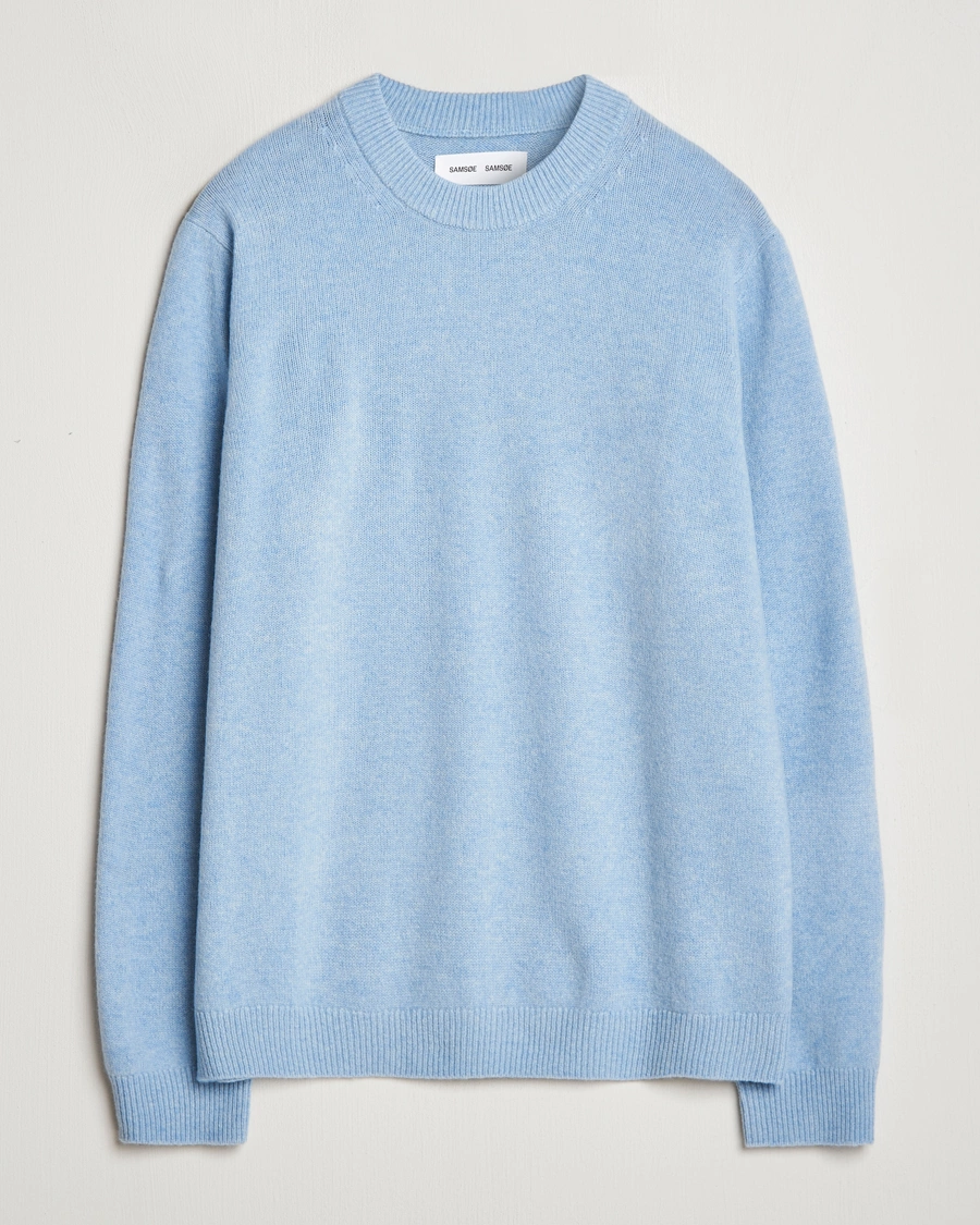 Homme | Pulls Et Tricots | Samsøe Samsøe | Isak Knitted Crew Neck Subdued Blue