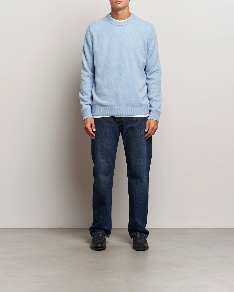 Homme | Pulls Et Tricots | Samsøe Samsøe | Isak Knitted Crew Neck Subdued Blue
