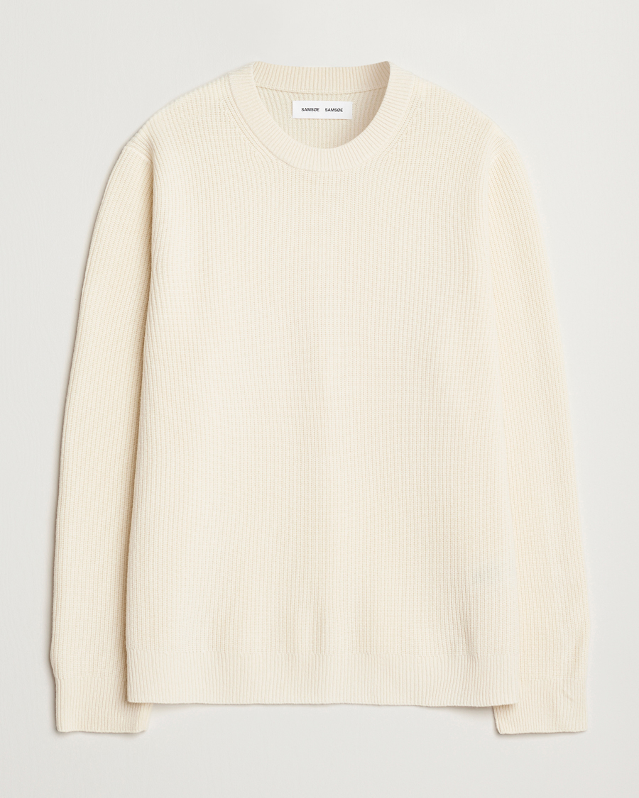 Homme | Pulls Et Tricots | Samsøe Samsøe | Isaks Knitted Crew Neck Clear Cream