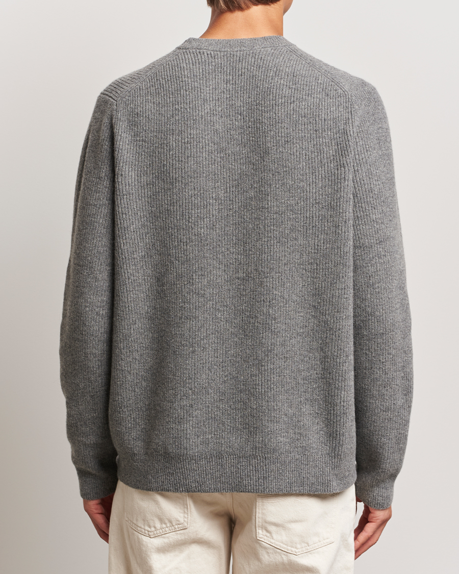 Homme | Pulls Et Tricots | Samsøe Samsøe | Isaks Knitted Crew Neck Dark Grey Melange