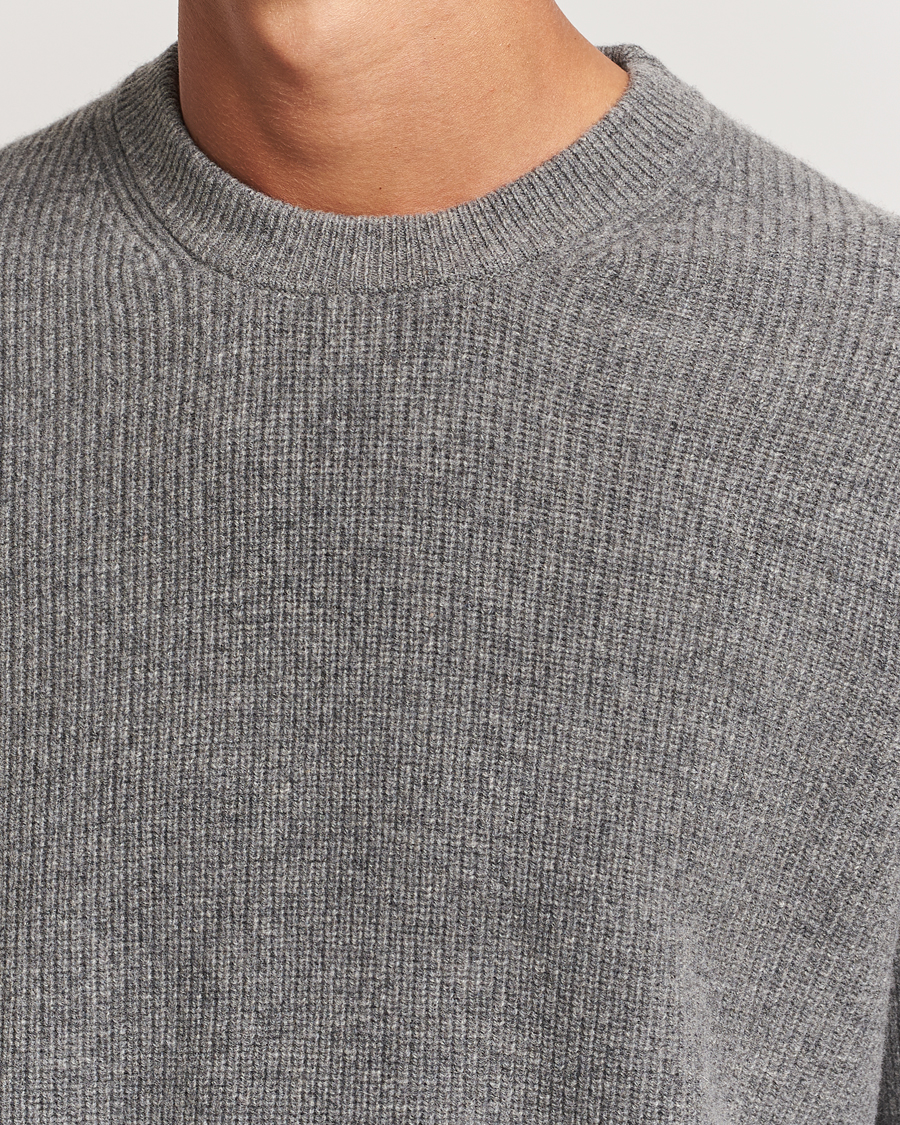 Homme | Pulls Et Tricots | Samsøe Samsøe | Isaks Knitted Crew Neck Dark Grey Melange