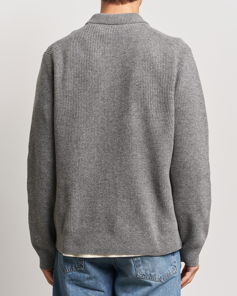 Homme | Pulls Et Tricots | Samsøe Samsøe | Saisaks Half Zip Polo Dark Grey Melange