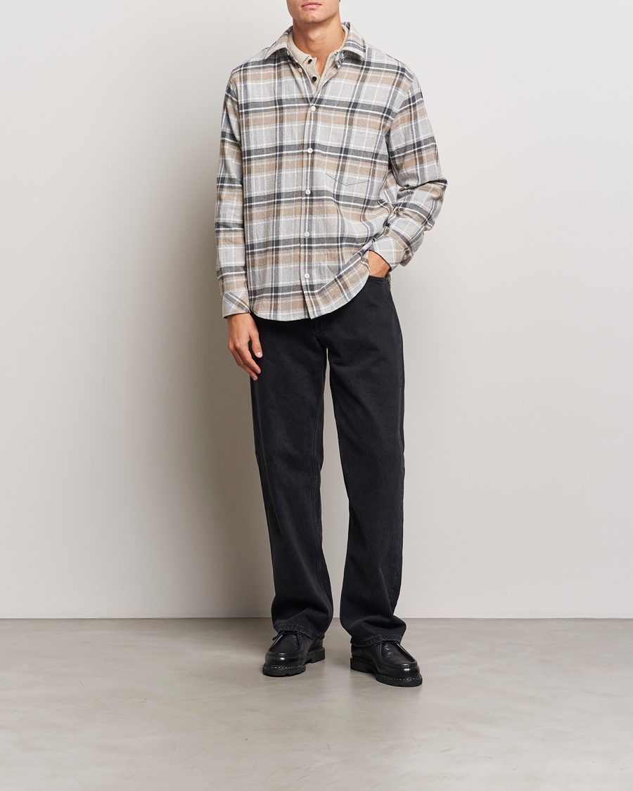 Homme | Chemises | Samsøe Samsøe | Damon Checked Shirt Beige/Grey