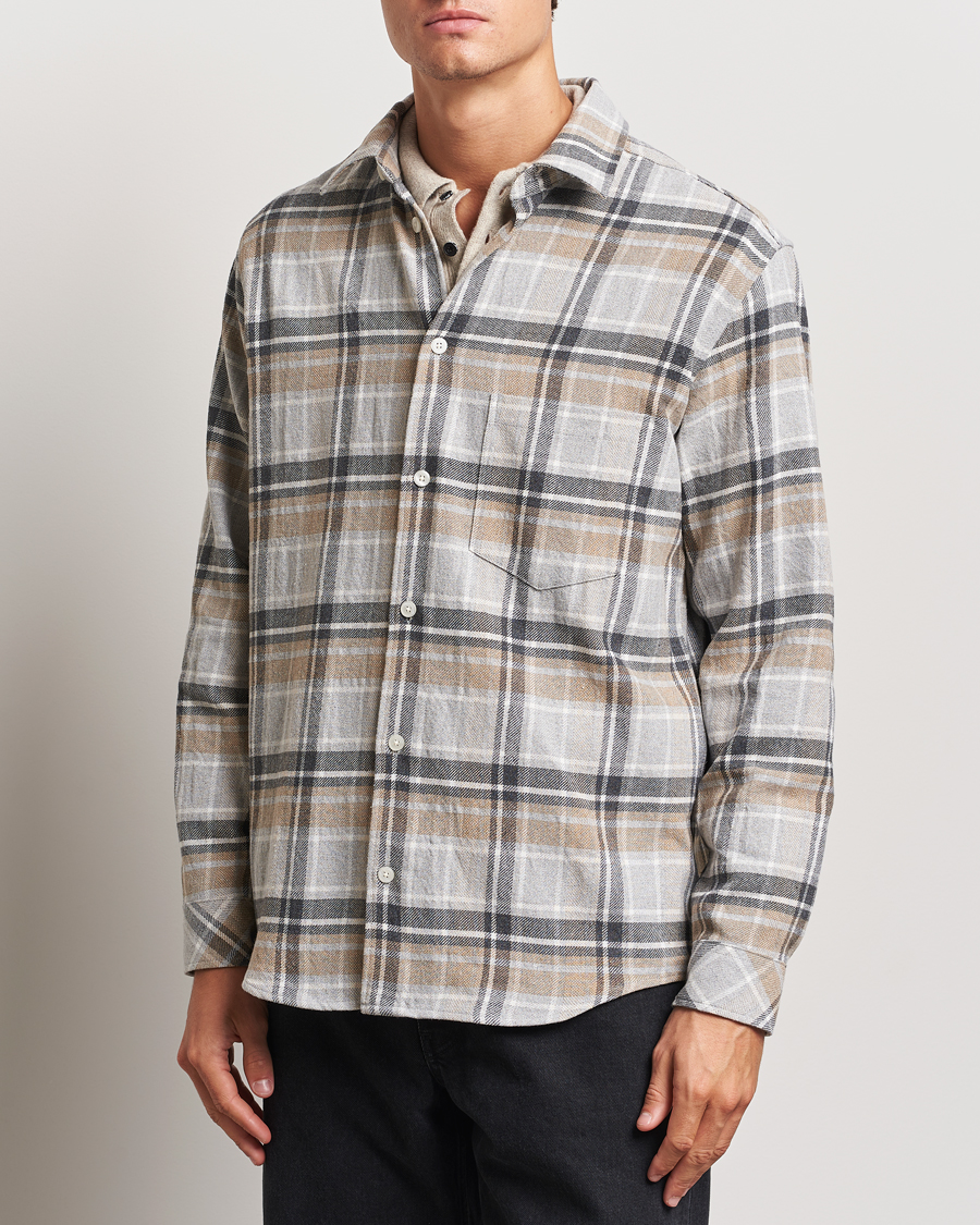 Homme | Chemises | Samsøe Samsøe | Damon Checked Shirt Beige/Grey
