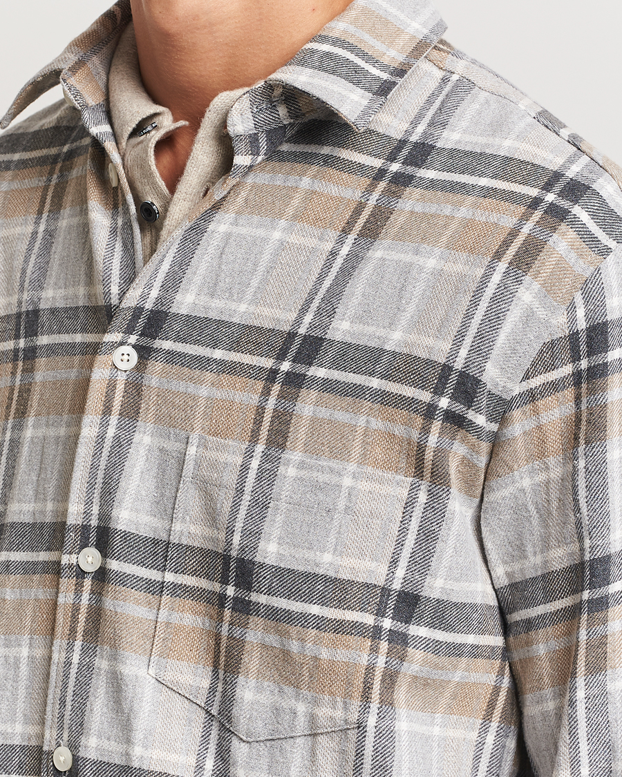 Homme | Chemises | Samsøe Samsøe | Damon Checked Shirt Beige/Grey
