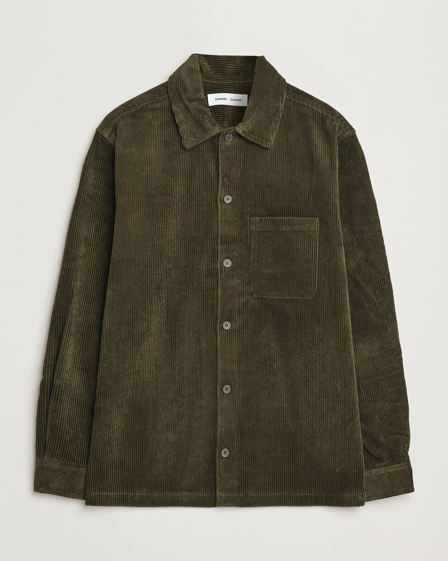 Homme | Chemises | Samsøe Samsøe | Damon Corduroy Overshirt Forest Night