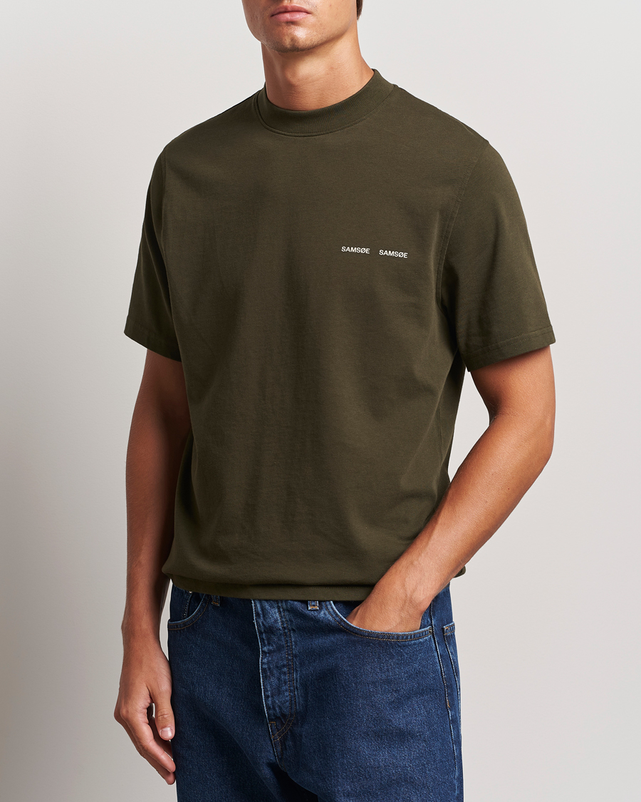 Homme | T-shirts | Samsøe Samsøe | Norsbro Organic Cotton T-Shirt Forest Night