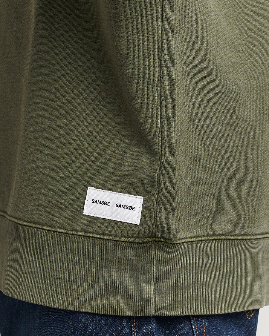 Homme | Pulls Et Tricots | Samsøe Samsøe | Pigment Dyed Crew Neck Sweatshirt Forest Night