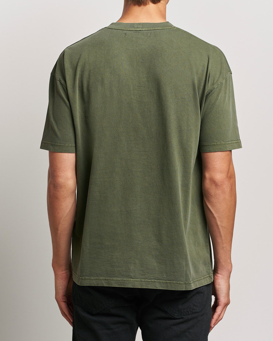 Homme | T-shirts | Samsøe Samsøe | Pigment Dyed Crew Neck T-Shirt Forest Night