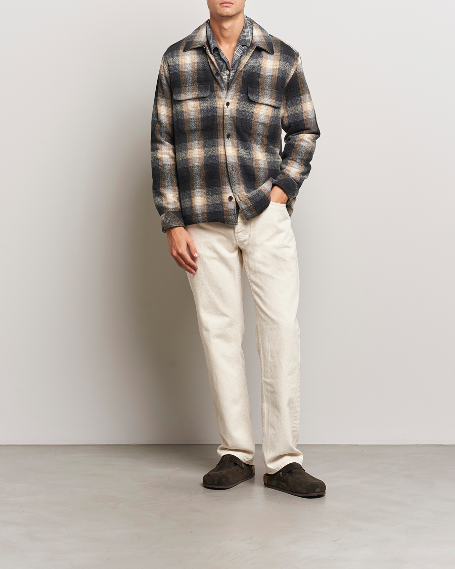 Homme | Chemises | Samsøe Samsøe | Castor Checked Overshirt Petrified Brown