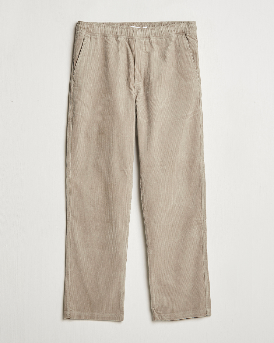 Homme | Pantalons | Samsøe Samsøe | Jabari Corduroy Drawstring Trousers Abbey Stone