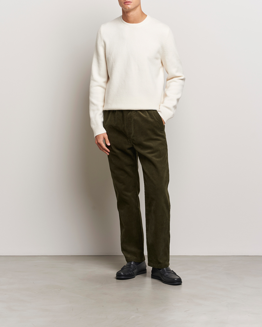 Homme | Pantalons | Samsøe Samsøe | Jabari Corduroy Drawstring Trousers Forest Night