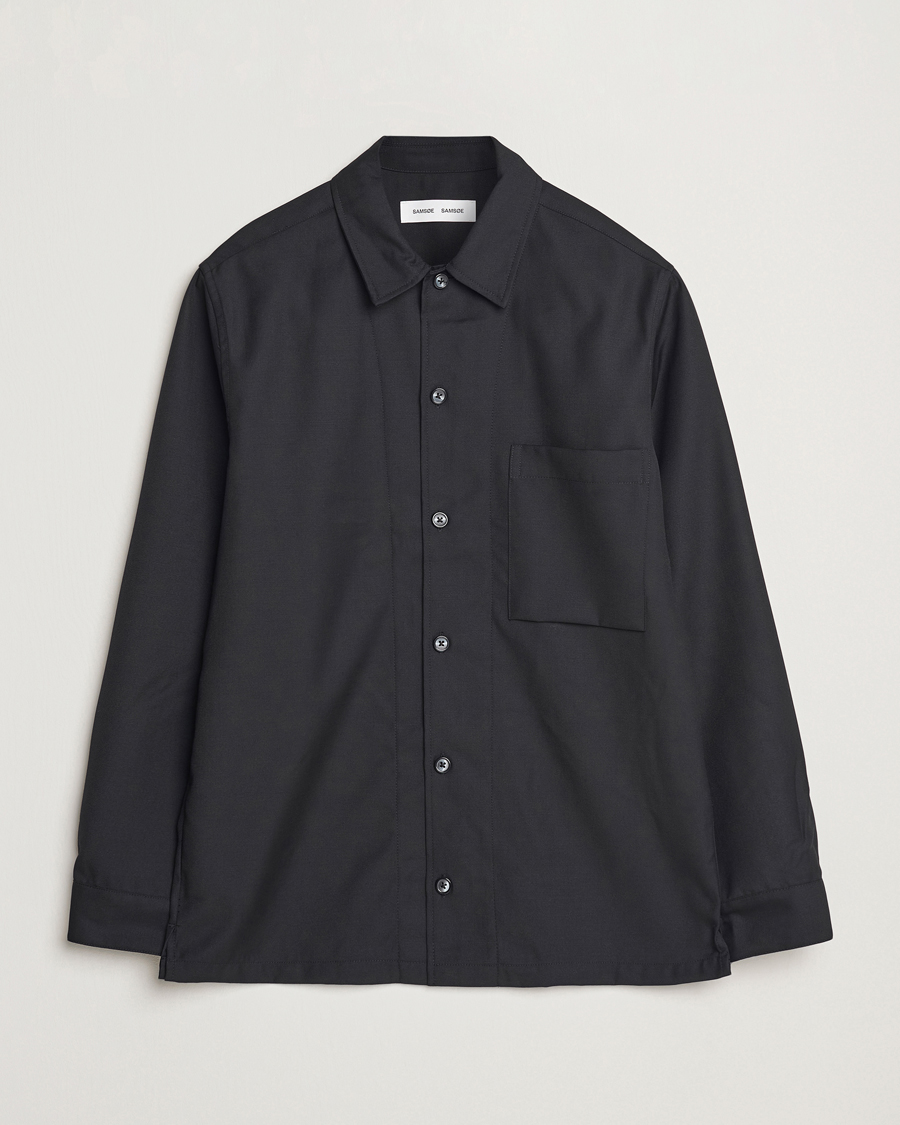 Homme | Chemises | Samsøe Samsøe | Damon Wool Overshirt Black
