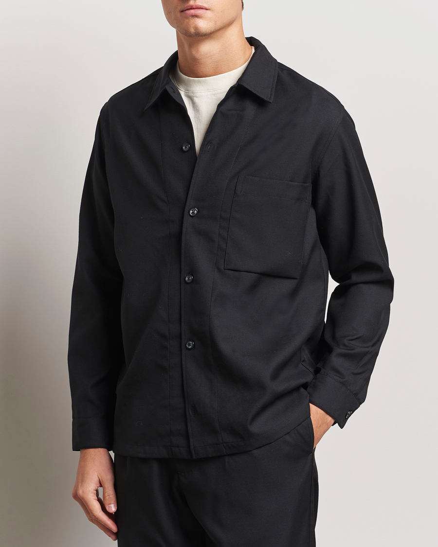 Homme | Chemises | Samsøe Samsøe | Damon Wool Overshirt Black
