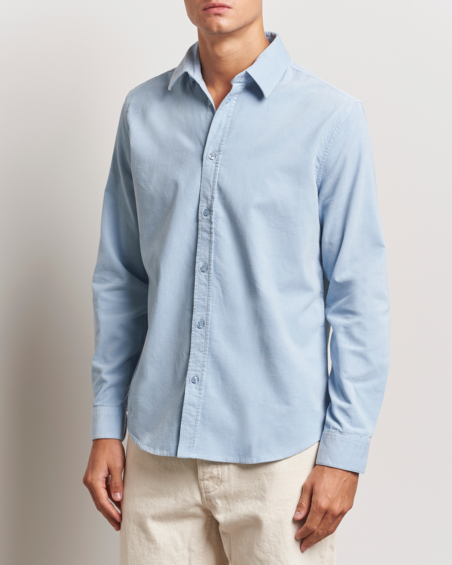 Homme | Chemises | Samsøe Samsøe | Liam Baby Cord Shirt Subdued Blue
